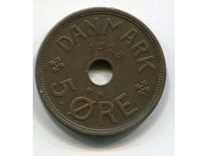 DÁNSKO. 5 öre 1928. KM-828.2