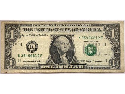 USA. 1 dollar 2009 K.