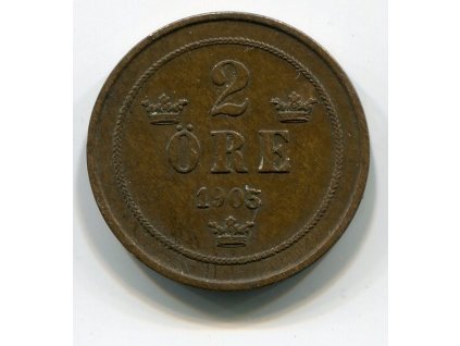 ŠVÉDSKO. 2 öre 1905.