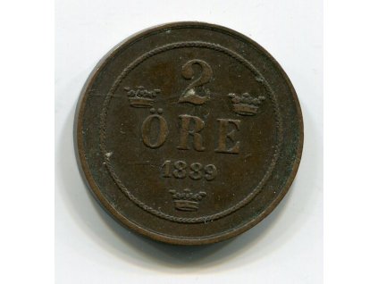ŠVÉDSKO. 2 öre 1889.
