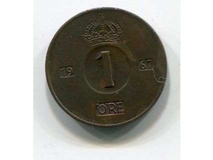 ŠVÉDSKO. 1 öre 1967.