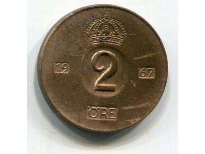 ŠVÉDSKO. 2 öre 1967.
