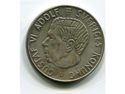 ŠVÉDSKO. 1 krona 1967. Ag.