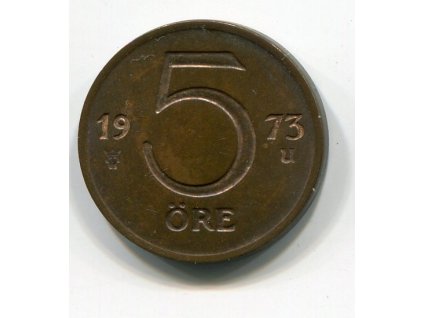 ŠVÉDSKO. 5 öre 1973. KM-845