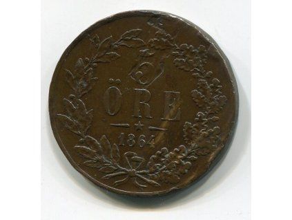 ŠVÉDSKO. 5 öre 1864.