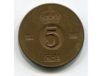 ŠVÉDSKO. 5 öre 1963.
