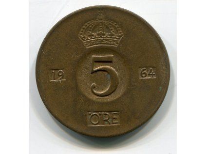 ŠVÉDSKO. 5 öre 1964.