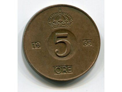 ŠVÉDSKO. 5 öre 1965. KM-822