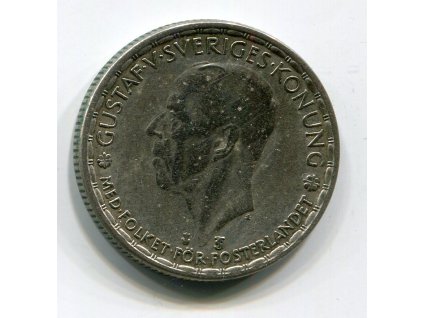 ŠVÉDSKO. 1 krona 1949. Ag.