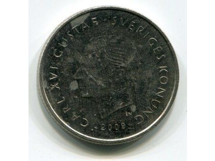 ŠVÉDSKO. 1 krona 2009.