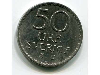 ŠVÉDSKO. 50 öre 1967. KM-837