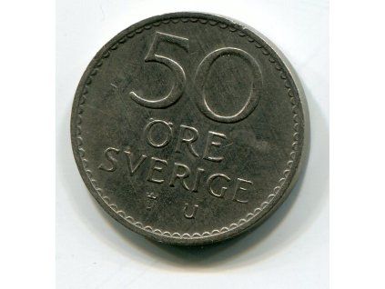 ŠVÉDSKO. 50 öre 1970. KM-837