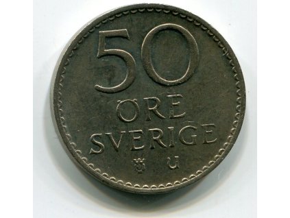 ŠVÉDSKO. 50 öre 1973. KM-837