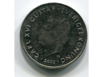 ŠVÉDSKO. 1 krona 2003.