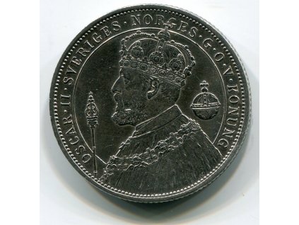 ŠVÉDSKO. 2 kronor 1897. Ag.