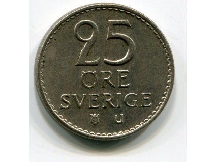 ŠVÉDSKO. 25 öre 1962.