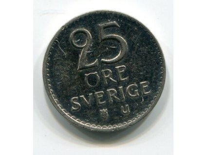 ŠVÉDSKO. 25 öre 1966. KM-836