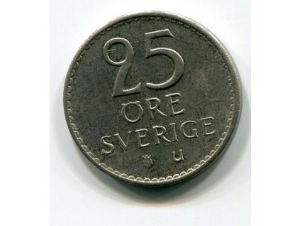 ŠVÉDSKO. 25 öre 1969. KM-836