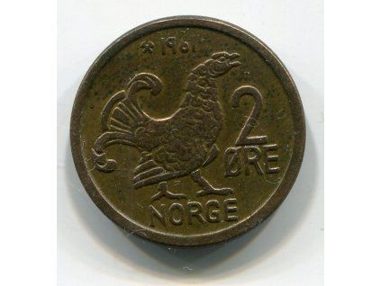 NORSKO. 2 öre 1961.