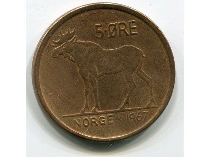 NORSKO. 5 öre 1967. KM-405