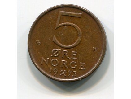 NORSKO. 5 öre 1973. KM-415