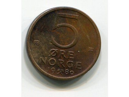 NORSKO. 5 öre 1980.