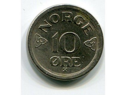 NORSKO. 10 öre 1957. KM-396