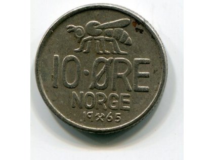 NORSKO. 10 öre 1965.