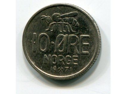 NORSKO. 10 öre 1971.