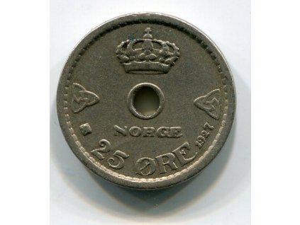 NORSKO. 25 öre 1927. KM-384