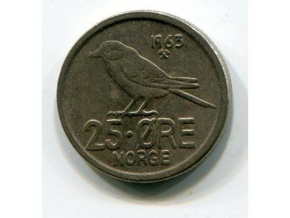 NORSKO. 25 öre 1963. KM-407
