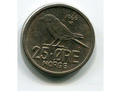 NORSKO. 25 öre 1966.