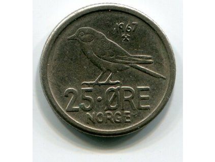 NORSKO. 25 öre 1967.