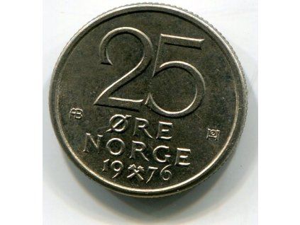 NORSKO. 25 öre 1976. KM-417