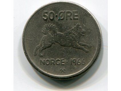 NORSKO. 50 öre 1966.
