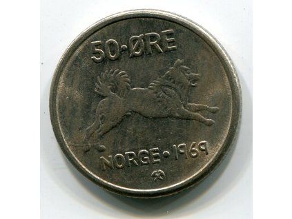 NORSKO. 50 öre 1969. KM-408.