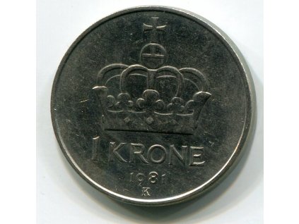 NORSKO. 1 krone 1981.