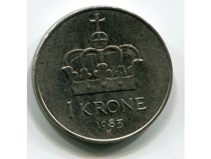 NORSKO. 1 krone 1983. KM-419