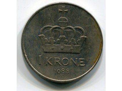 NORSKO. 1 krone 1988.