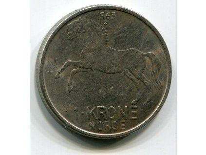 NORSKO. 1 krone 1963. KM-409