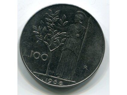 ITÁLIE. 100 lire 1968.