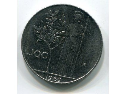 ITÁLIE. 100 lire 1969.