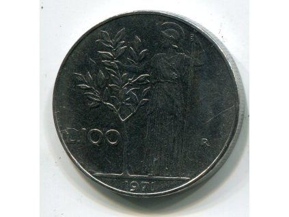 ITÁLIE. 100 lire 1971.