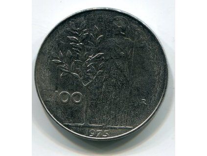 ITÁLIE. 100 lire 1975.