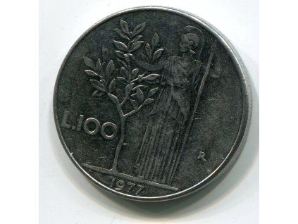 ITÁLIE. 100 lire 1977.