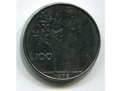 ITÁLIE. 100 lire 1978. KM-96