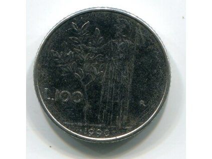 ITÁLIE. 100 lire 1990.