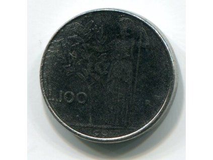 ITÁLIE. 100 lire 1991.