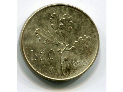 ITÁLIE. 20 lire 1970.