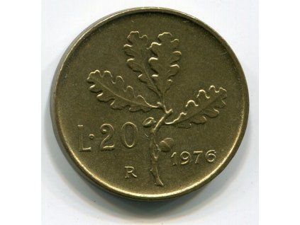 ITÁLIE. 20 lire 1976.